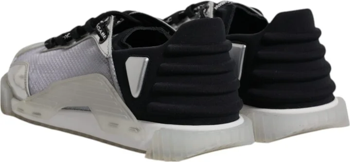 Silver Black Nylon NS1 Low Top Sneakers Men's Shoes (Pre-Owned) - Image 5