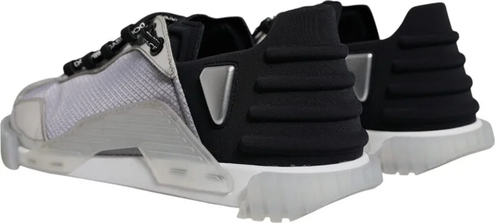 Silver Black Nylon NS1 Low Top Sneakers Men's Shoes (Pre-Owned) - Image 4