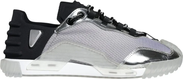 Silver Black Nylon NS1 Low Top Sneakers Men's Shoes (Pre-Owned)