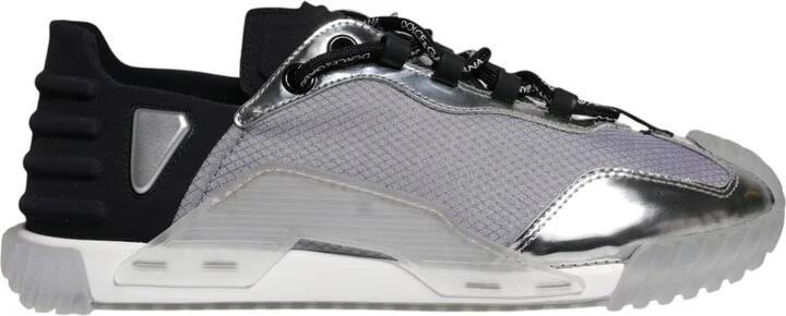 Silver Black Nylon NS1 Low Top Sneakers Men's Shoes (Pre-Owned)