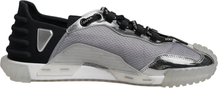 Silver Black Nylon NS1 Low Top Sneakers Men's Shoes (Pre-Owned)