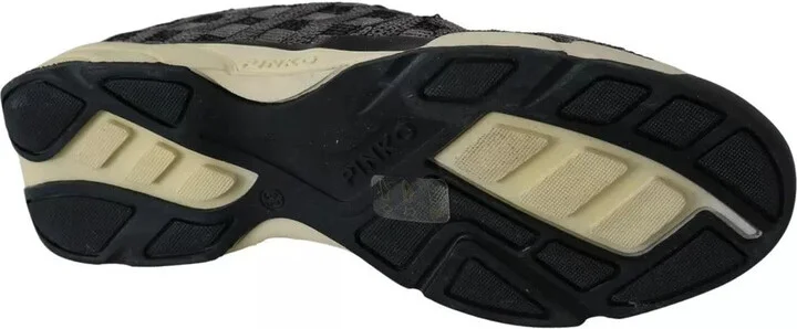 Silver Black Slip-on Sequence Design Sneakers Women's Shoes - Image 2