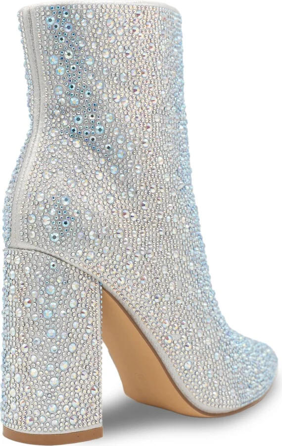 Silver Block Heel Bootie - Image 2