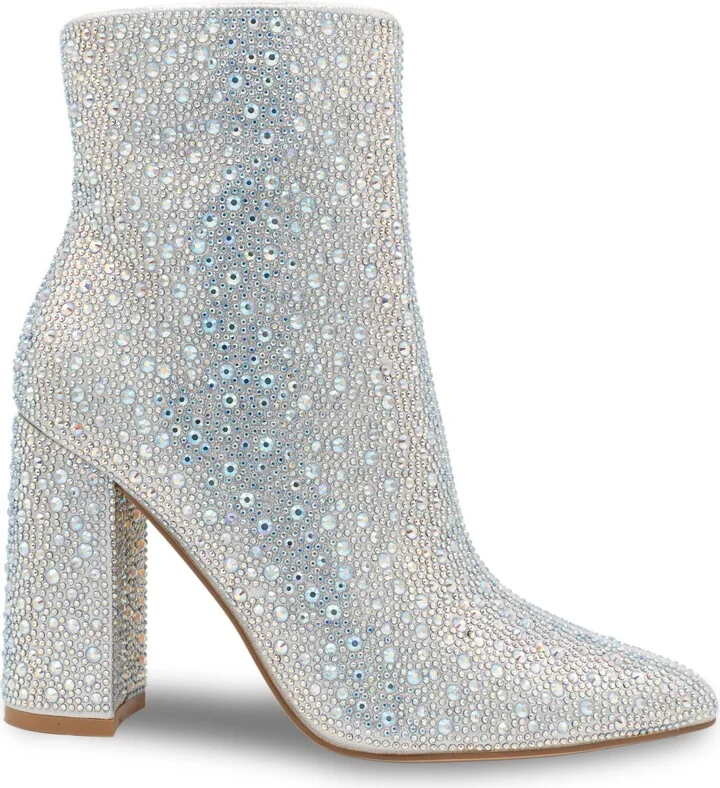 Silver Block Heel Bootie - Image 3