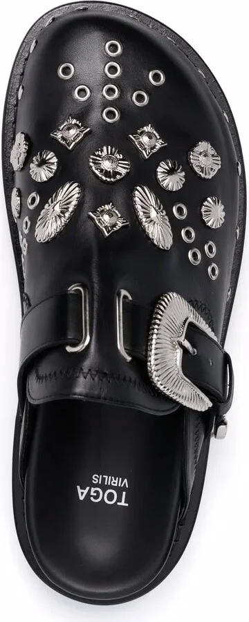 Silver Embellished Clogs - Image 4