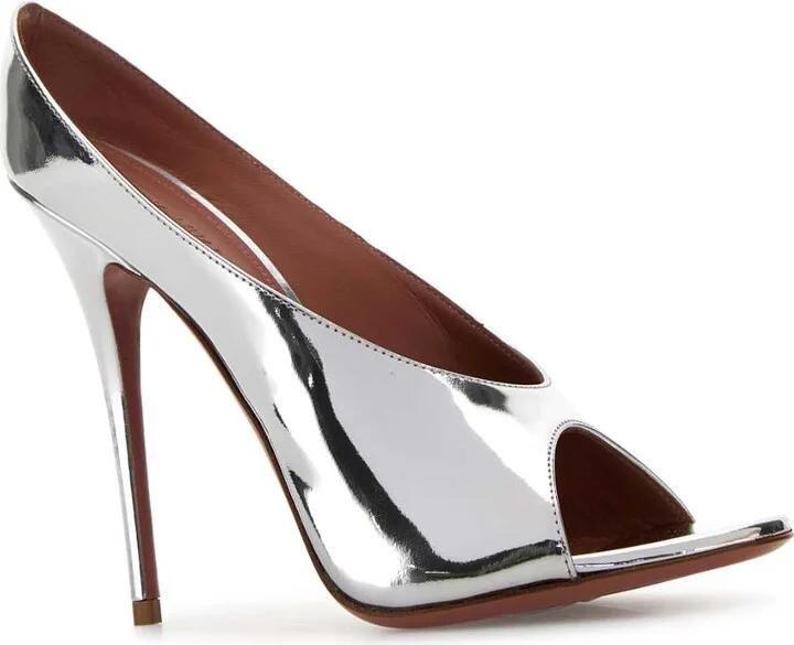 Silver Leather Anok 105 Mules - Image 2