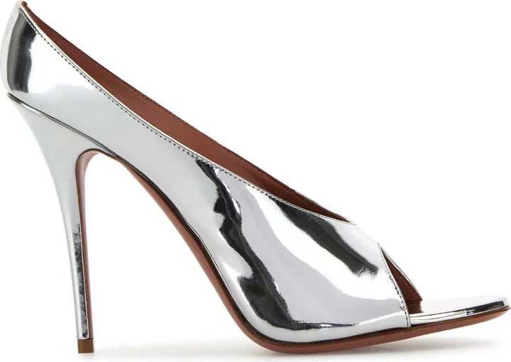 Silver Leather Anok 105 Mules