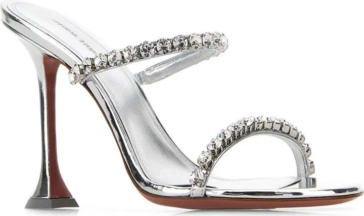 Silver Leather Gigi Mules - Image 2