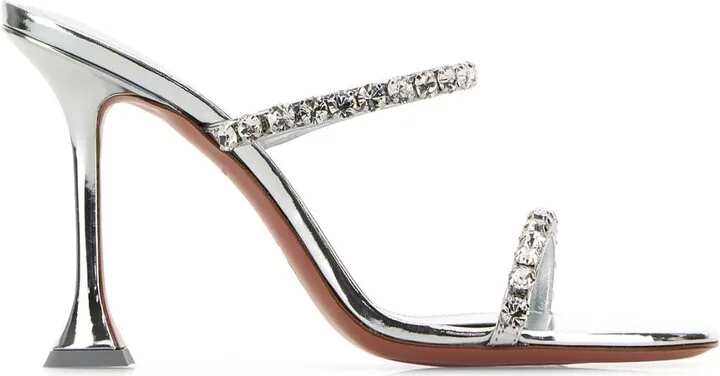 Silver Leather Gigi Mules