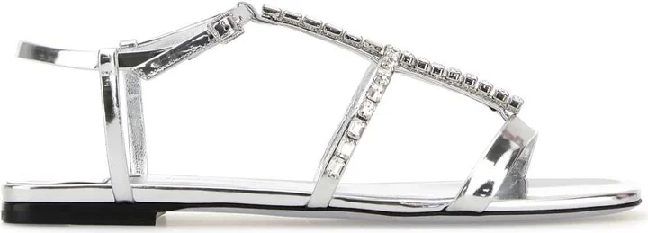 silver leather Gwyn sandals