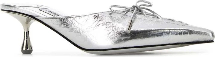 Silver Leather Scarlett Mules - Image 2