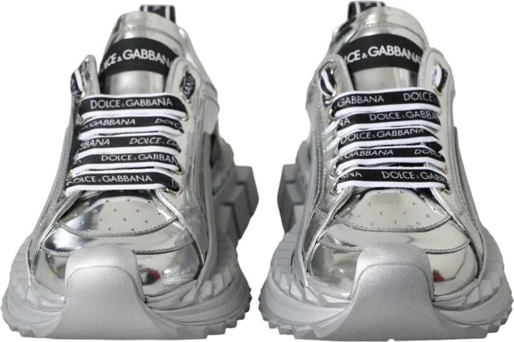 Silver Leather Super Queen Sneakers Women's Shoes (Pre-Owned) - Image 2