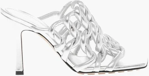 Silver Leather Women Women's Sandal - Image 4