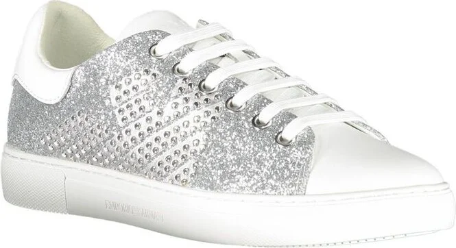 Silver Leather Women Women's Sneaker - Image 2