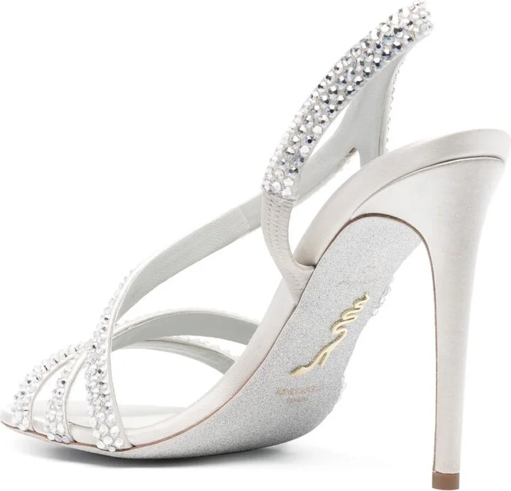 Silver Lisa 105mm Sandals - Image 3