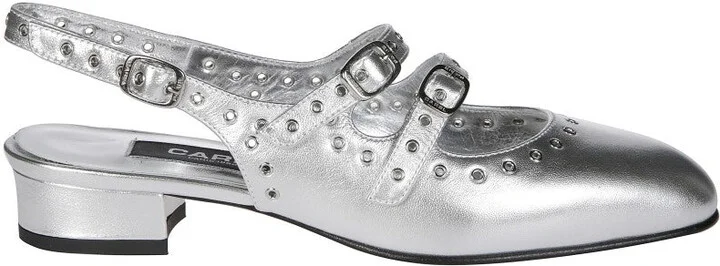 Silver Low-Heeled Mary Jane 05 Shoes