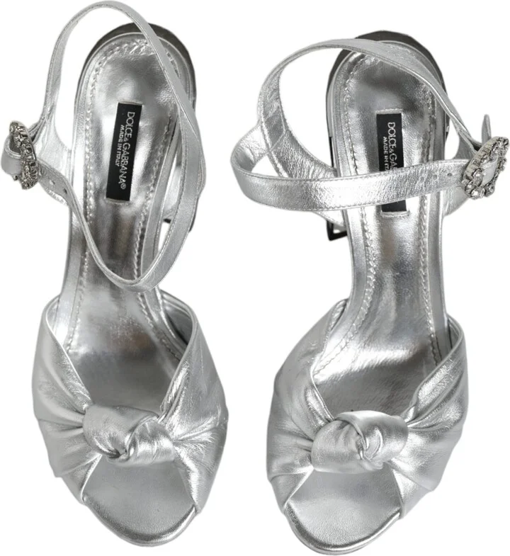 Silver Mirror Heels KEIRA Sandals Women's Shoes (Pre-Owned) - Image 3
