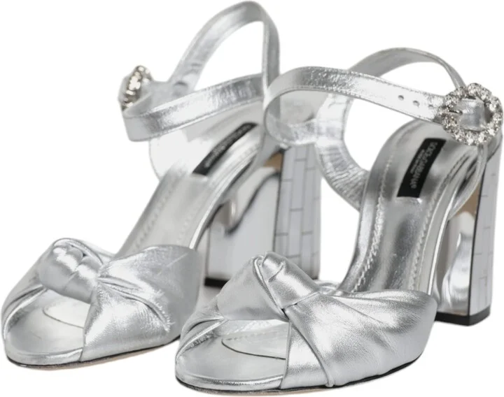 Silver Mirror Heels KEIRA Sandals Women's Shoes (Pre-Owned) - Image 4