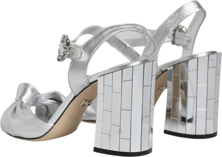 Silver Mirror Heels KEIRA Sandals Women's Shoes (Pre-Owned) - Image 5
