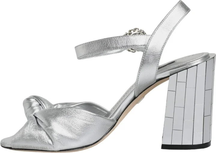 Silver Mirror Heels KEIRA Sandals Women's Shoes (Pre-Owned) - Image 6