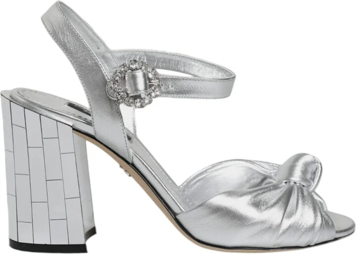 Silver Mirror Heels KEIRA Sandals Women's Shoes (Pre-Owned)