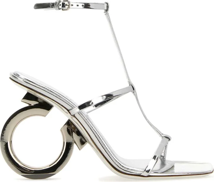Silver Nappa Leather Elina Sandalsâ