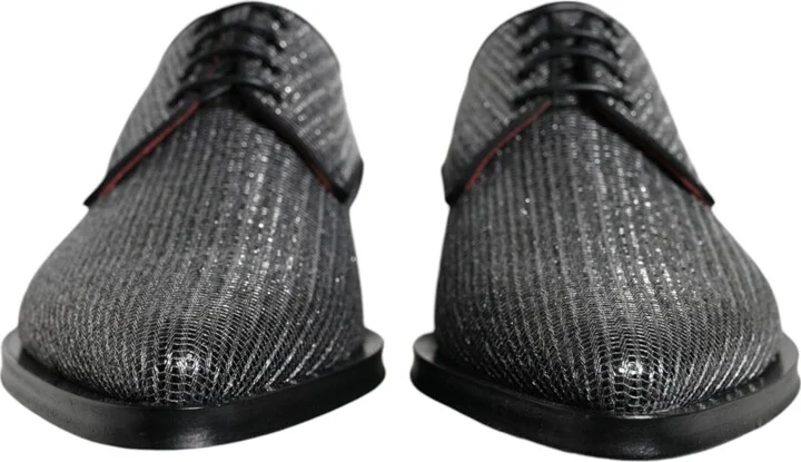 Silver Polyurethane Derby Formal Dress Men's Shoes - Image 2
