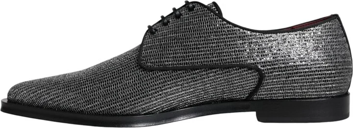 Silver Polyurethane Derby Formal Dress Men's Shoes - Image 5