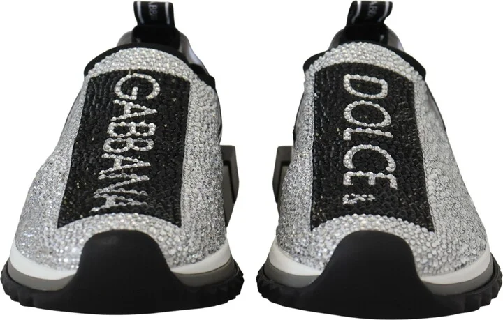 Silver Rhinestones Sorrento Sneakers Women's Shoes - Image 2