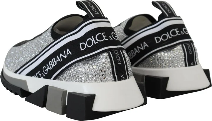 Silver Rhinestones Sorrento Sneakers Women's Shoes - Image 4