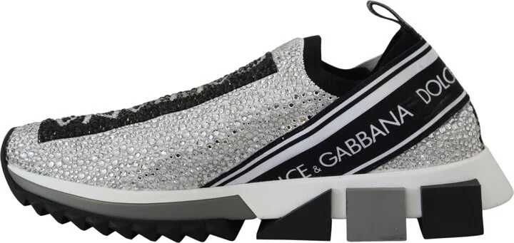 Silver Rhinestones Sorrento Sneakers Women's Shoes - Image 5