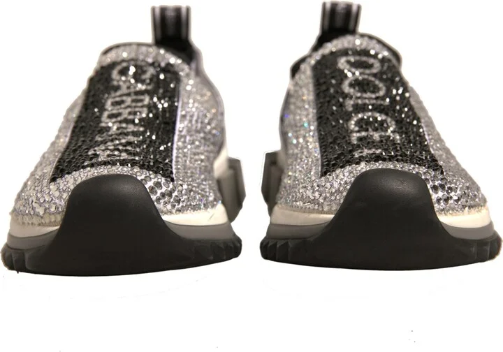 Silver Rhinestones Sorrento Sneakers Women's Shoes (Pre-Owned) - Image 2