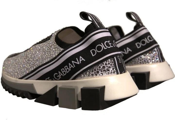 Silver Rhinestones Sorrento Sneakers Women's Shoes (Pre-Owned) - Image 4