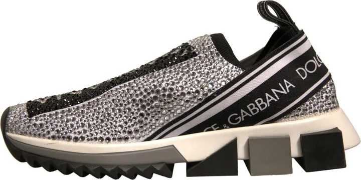 Silver Rhinestones Sorrento Sneakers Women's Shoes (Pre-Owned) - Image 5