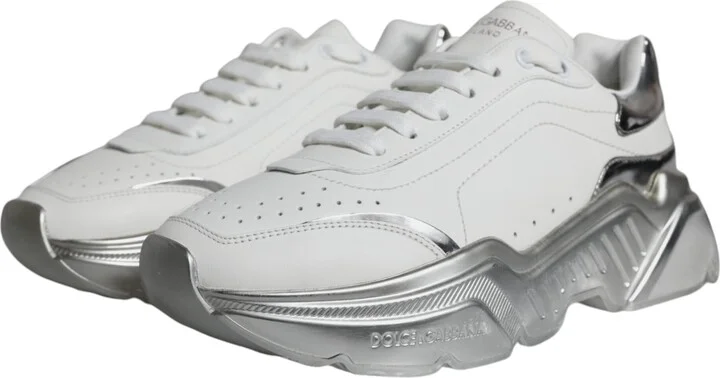 Silver White Daymaster Low Top Sneakers Women's Shoes (Pre-Owned) - Image 3