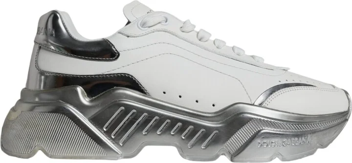 Silver White Daymaster Low Top Sneakers Women's Shoes (Pre-Owned)