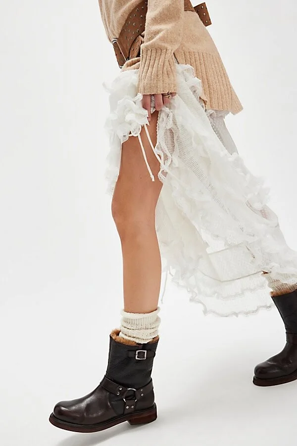 Silverstone Shearling Moto Boots - Image 2