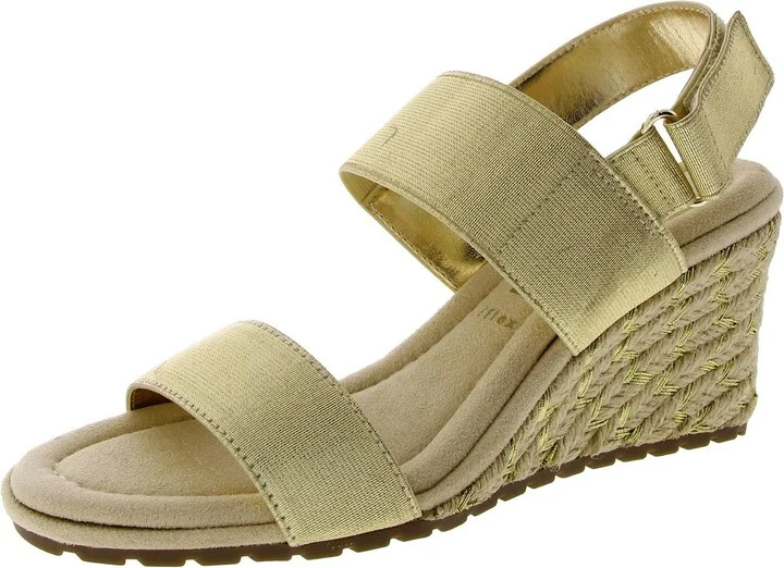 Silvy Womens Slingback Ankle Strap Wedge Sandals