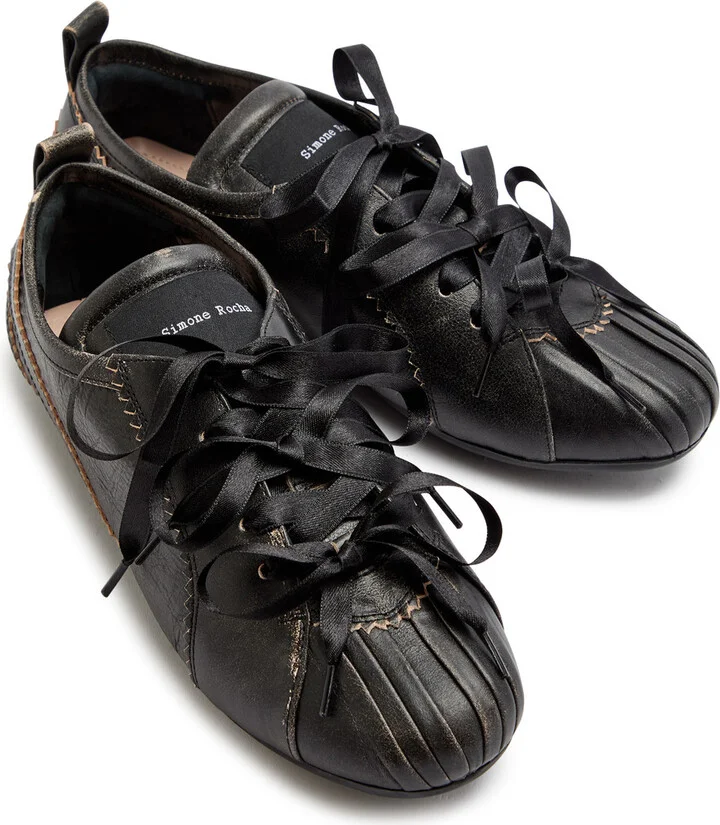 Simone Rocha Ballerina Grip Leather Sneakers - Image 3