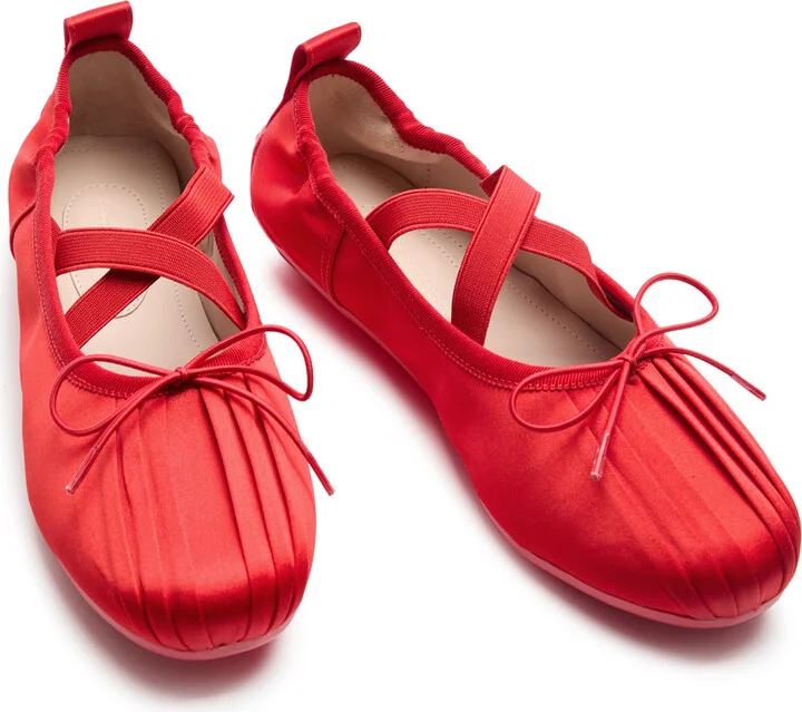 Simone Rocha Ballerina Grip Satin Ballet Flats - Image 3