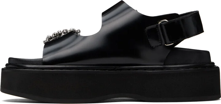 Simone Rocha Black Beaded Platform Sandals - Image 3