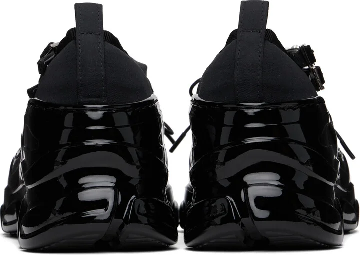 Simone Rocha Black Beaded Tracker Ballerina Sneakers - Image 2