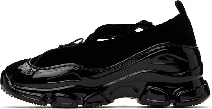 Simone Rocha Black Classic Criss Cross Tracker Ballerina Sneakers - Image 3