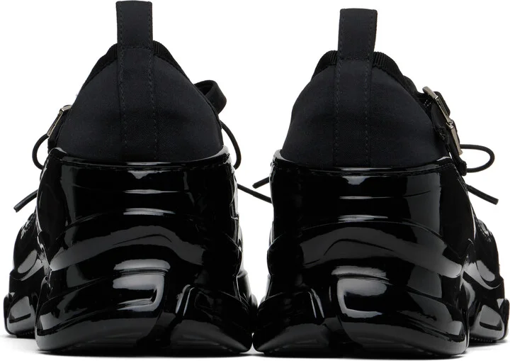 Simone Rocha Black Classic Criss Cross Tracker Ballerina Sneakers - Image 2
