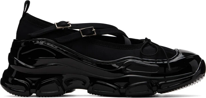 Simone Rocha Black Classic Criss Cross Tracker Ballerina Sneakers