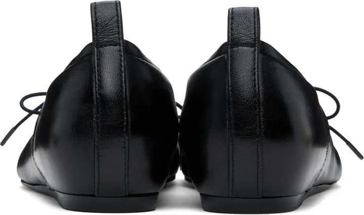 Simone Rocha Black Classic Logo Band Ballerina Flats - Image 2