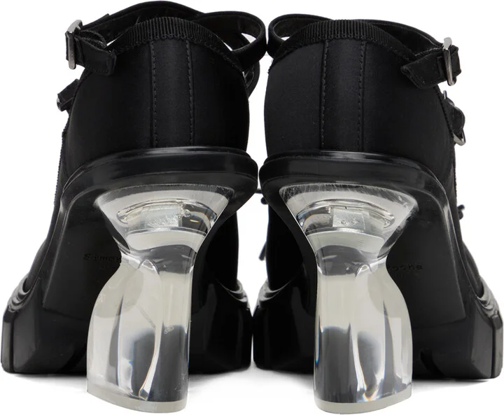 Simone Rocha Black Criss-Cross Ballerina Heels - Image 2