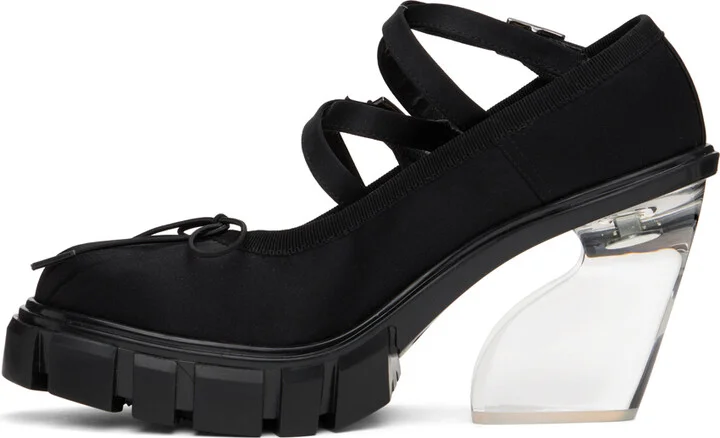 Simone Rocha Black Criss-Cross Ballerina Heels - Image 3