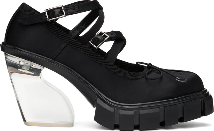 Simone Rocha Black Criss-Cross Ballerina Heels