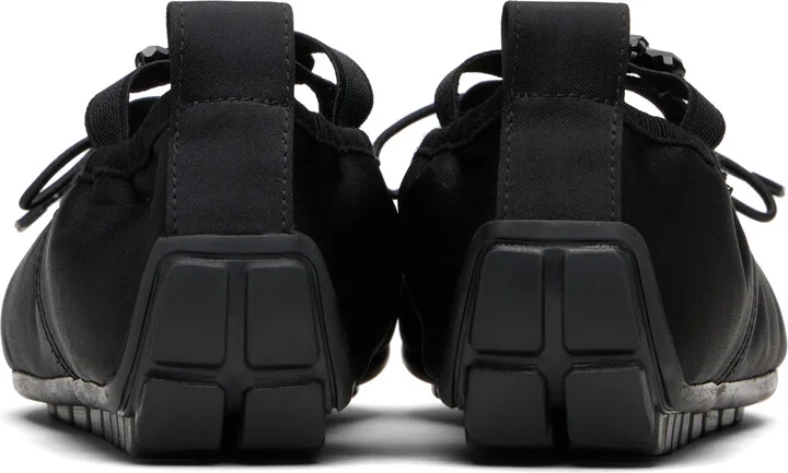 Simone Rocha Black Embellished Grip Ballerina Flats - Image 2